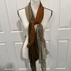 Used | Rare! VELA Saya Stripe Woven Modal Scarf/Hijab